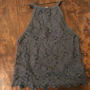 Grey lace top